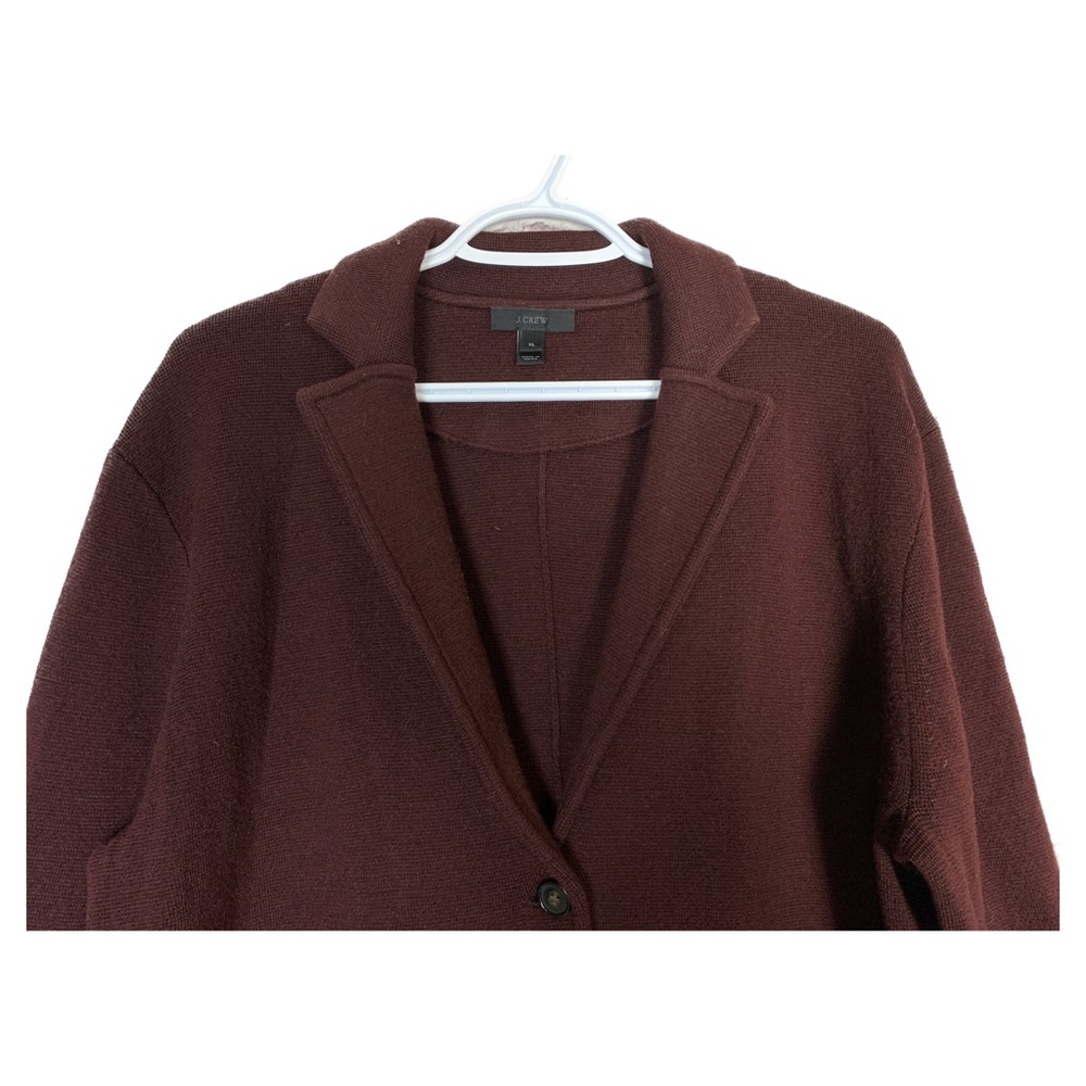 Sold - J Crew 100% Merino Wool Cardigan Sweater Blazer - Picture 6 of 13